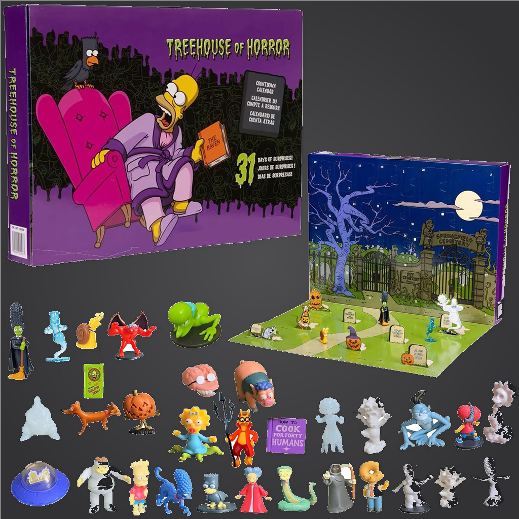 The Simpsons Halloween Countdown Calendar | 30 Days of Spooky Collectible Figures & Treehouse of Horror Display