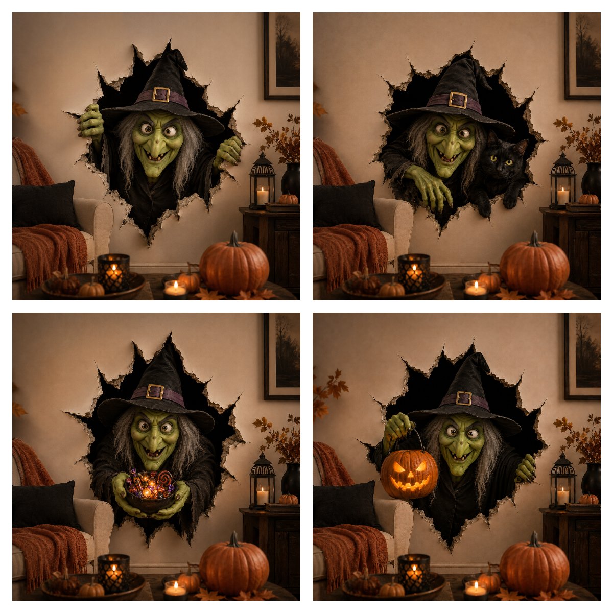 Last Day 50% OFF-Halloween Break-In 3D Wall Decals