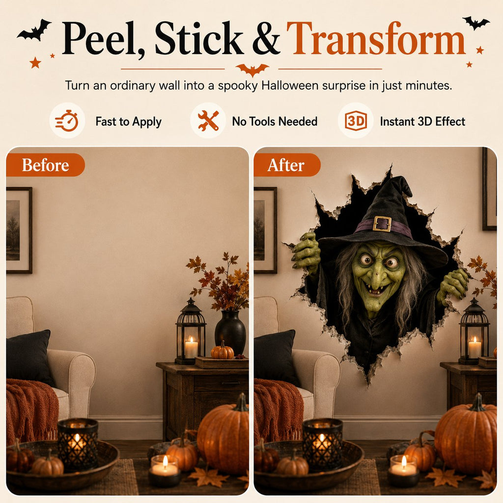 Last Day 50% OFF-Halloween Break-In 3D Wall Decals