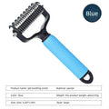 2-in-1 Pet Grooming Rake & Detangling Comb for Shedding Removal