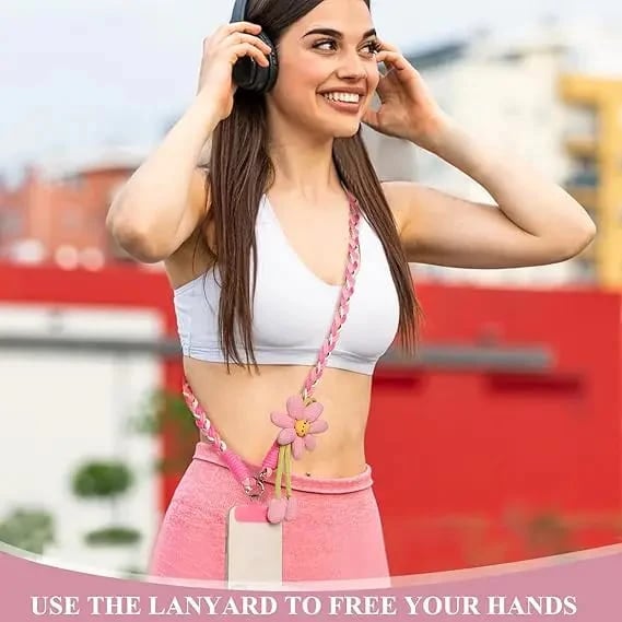 Cute Floral Phone Crossbody Lanyard – Hands-Free & Stylish!