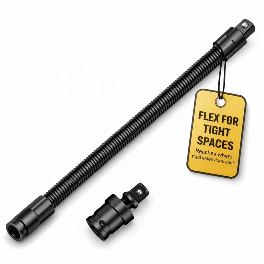 1/2" Drive Flexible Socket Extension Bar & Universal Joint Set