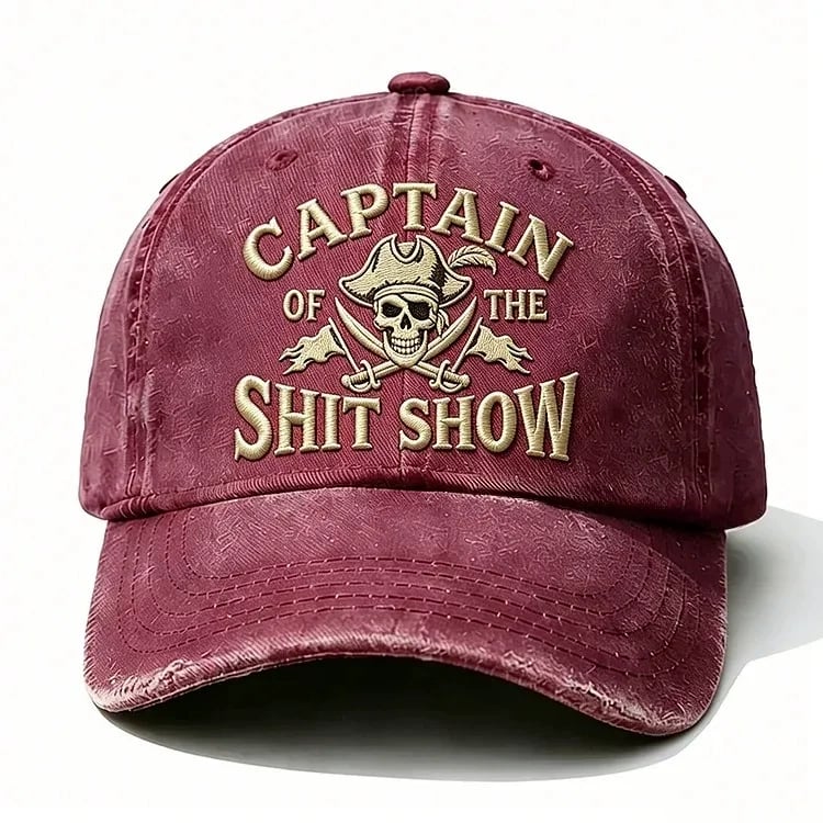 Captain Of The Shit Show Embroidery Adjustable Cap