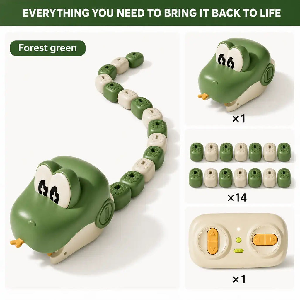 Remote Control Snake Toy for Kids | Magnetic Snake Game with Modular Blocks | STEM Learning Toy for Boys & Girls