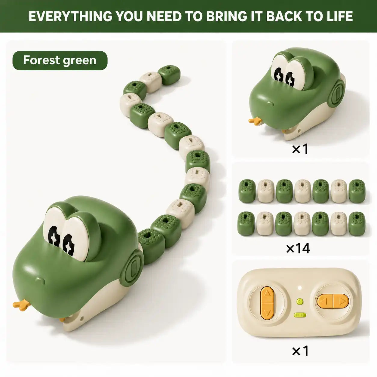 Remote Control Snake Toy for Kids | Magnetic Snake Game with Modular Blocks | STEM Learning Toy for Boys & Girls