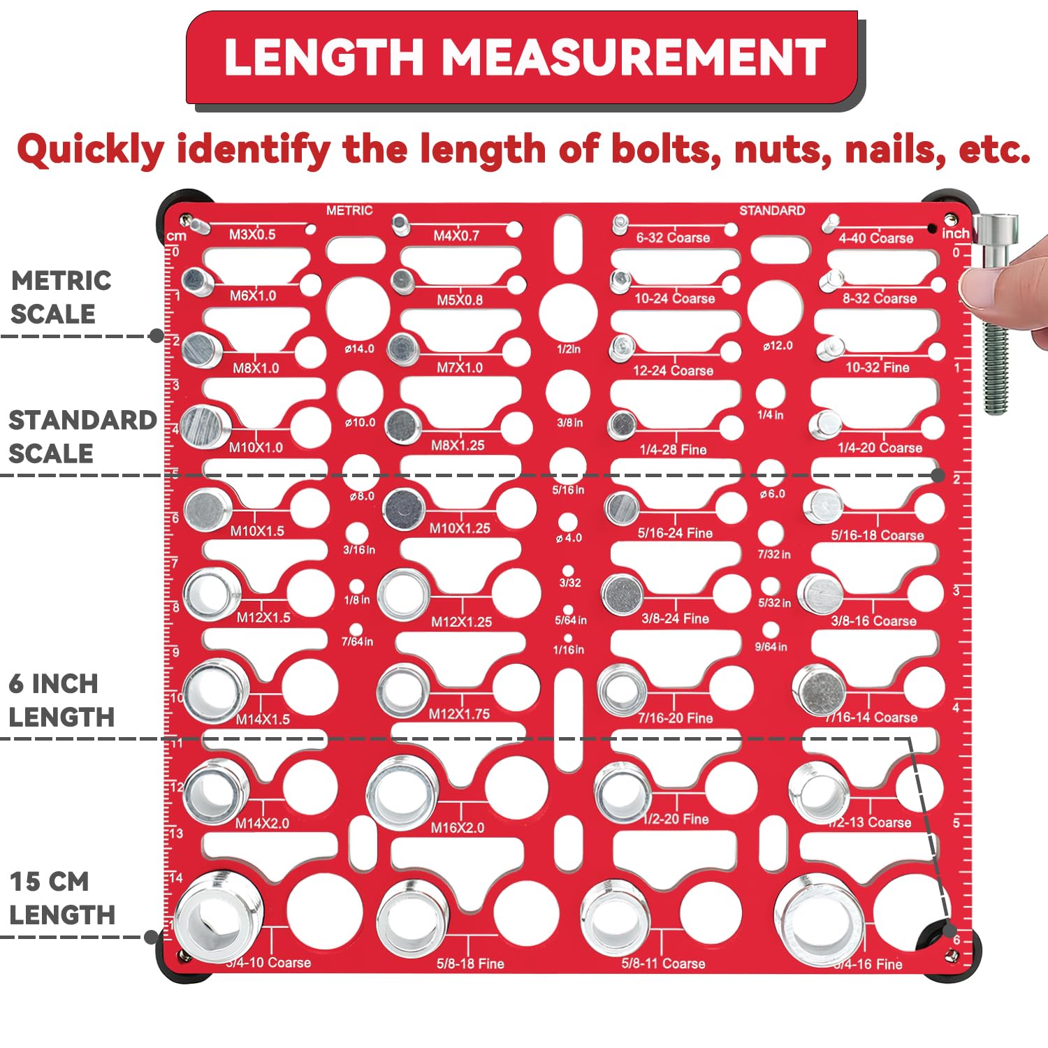 2026 New Nut and Bolt Thread Checker (SAE & Metric)