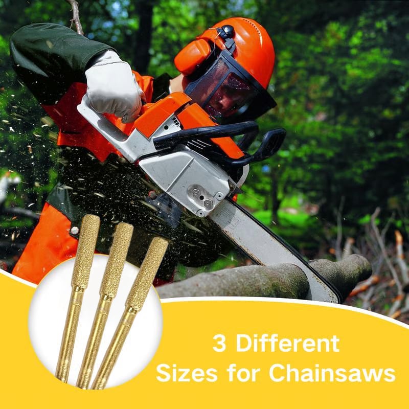 Diamond Chainsaw Sharpener 5/32, 3/16, 7/32 Inches