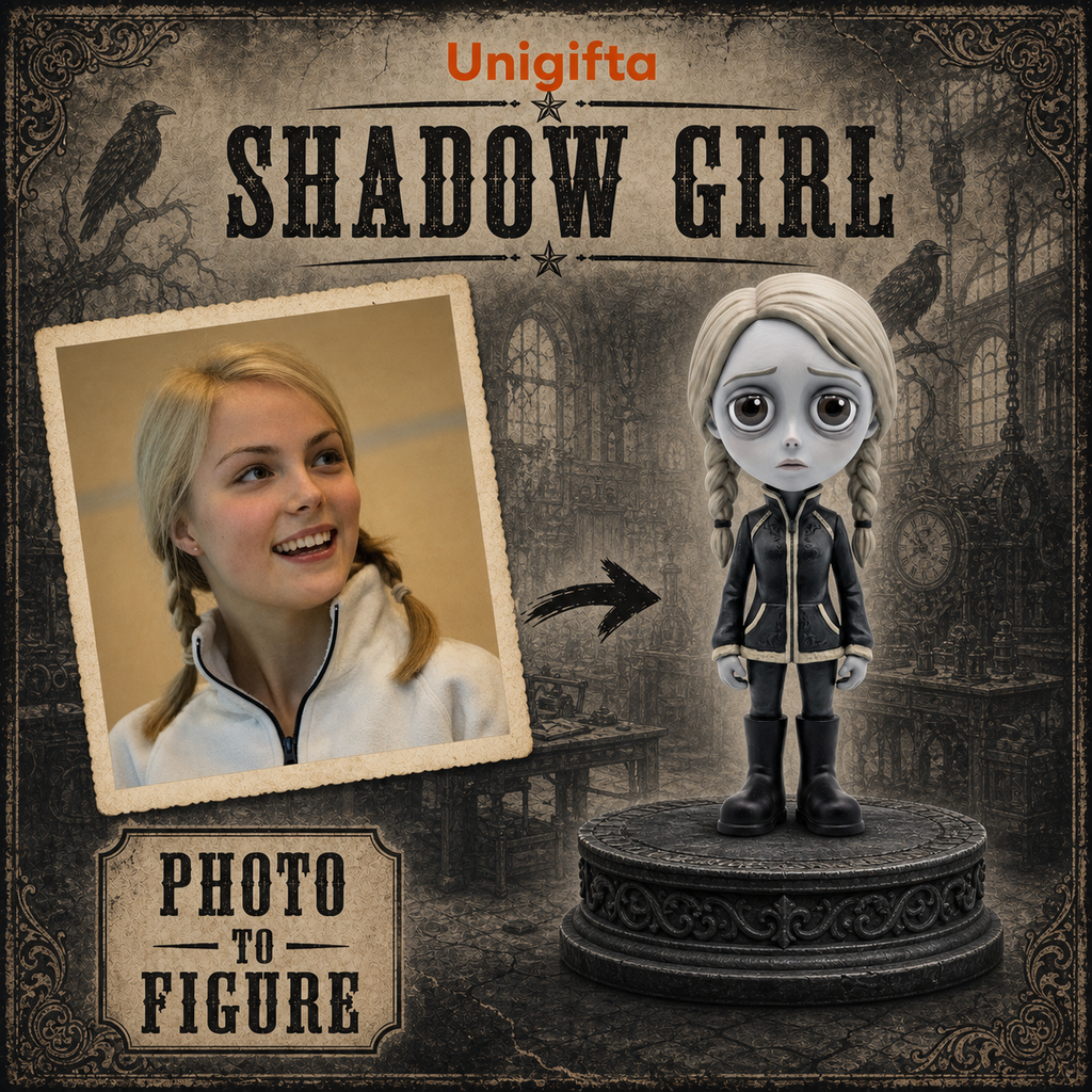 Custom Dark Gothic Figurine – Personalized 3D Avatar
