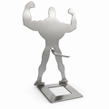 Funny Stainless Steel Sausage Grill Rack – Muscle Man BBQ Holder
