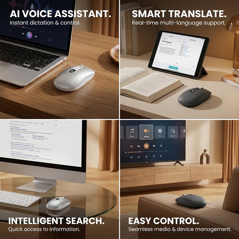 AI Smart Tri-Mode Voice Typing Mouse