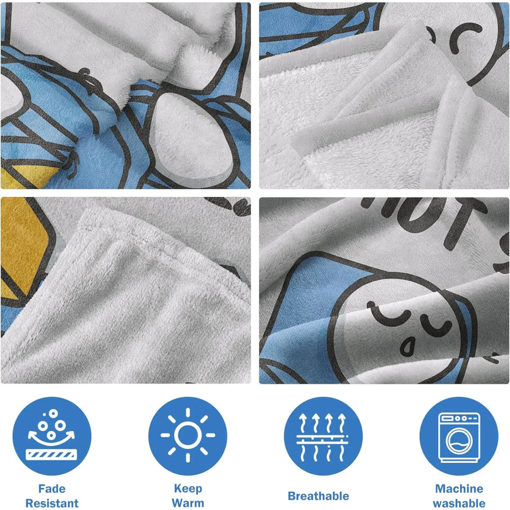 Dad Is Not Sleeping Funny Flannel Blanket – Soft Cozy Fleece Throw Blanket for Sofa, Bed & Father’s Day Gift