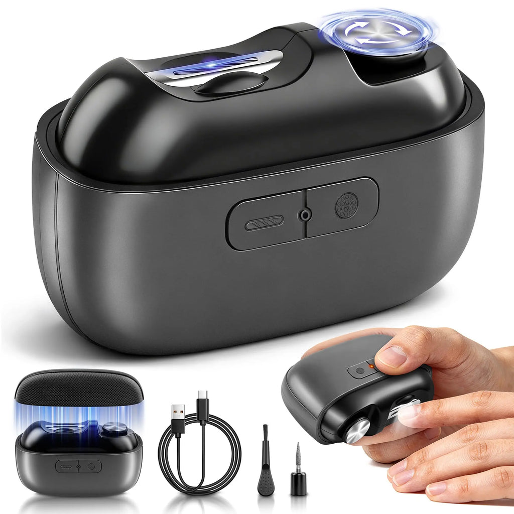 3-in-1 Electric Nail Clipper & Polisher – Automatic Nail Trimmer with LED Light, Safe Nail Grinder for Adults & Kids