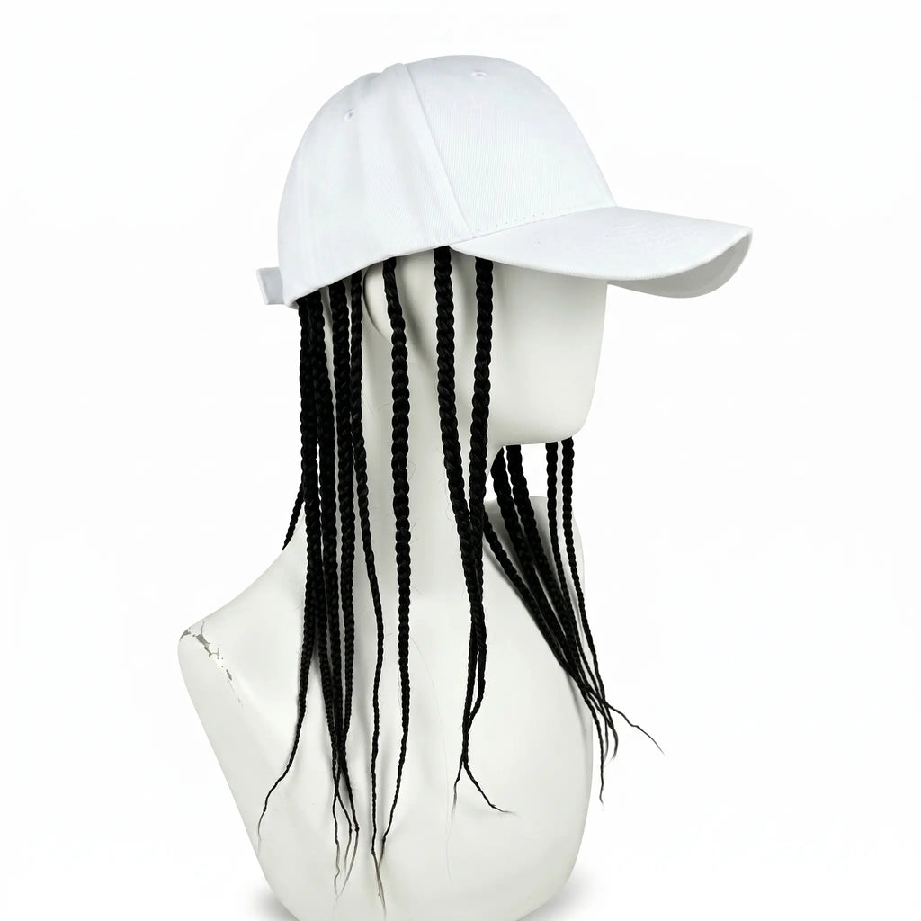 Braided Wig Baseball Cap – Snapback Hat with Attached Dreadlock Braids