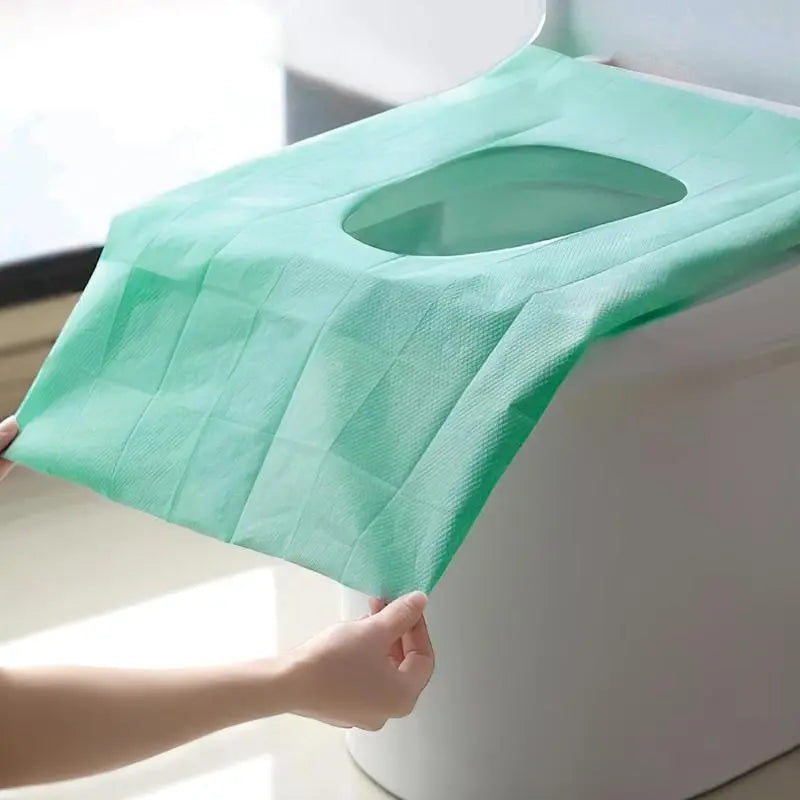 Disposable Toilet Seat Covers – Portable Hygienic Toilet Protectors for Travel, Public Restrooms, Fits All Seat Shapes