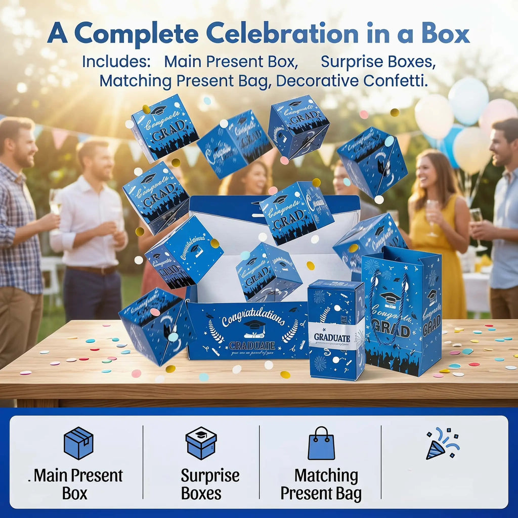 2026 Graduation Surprise Pop-Up Gift Box – Exploding Money Box & Celebration Gift Set