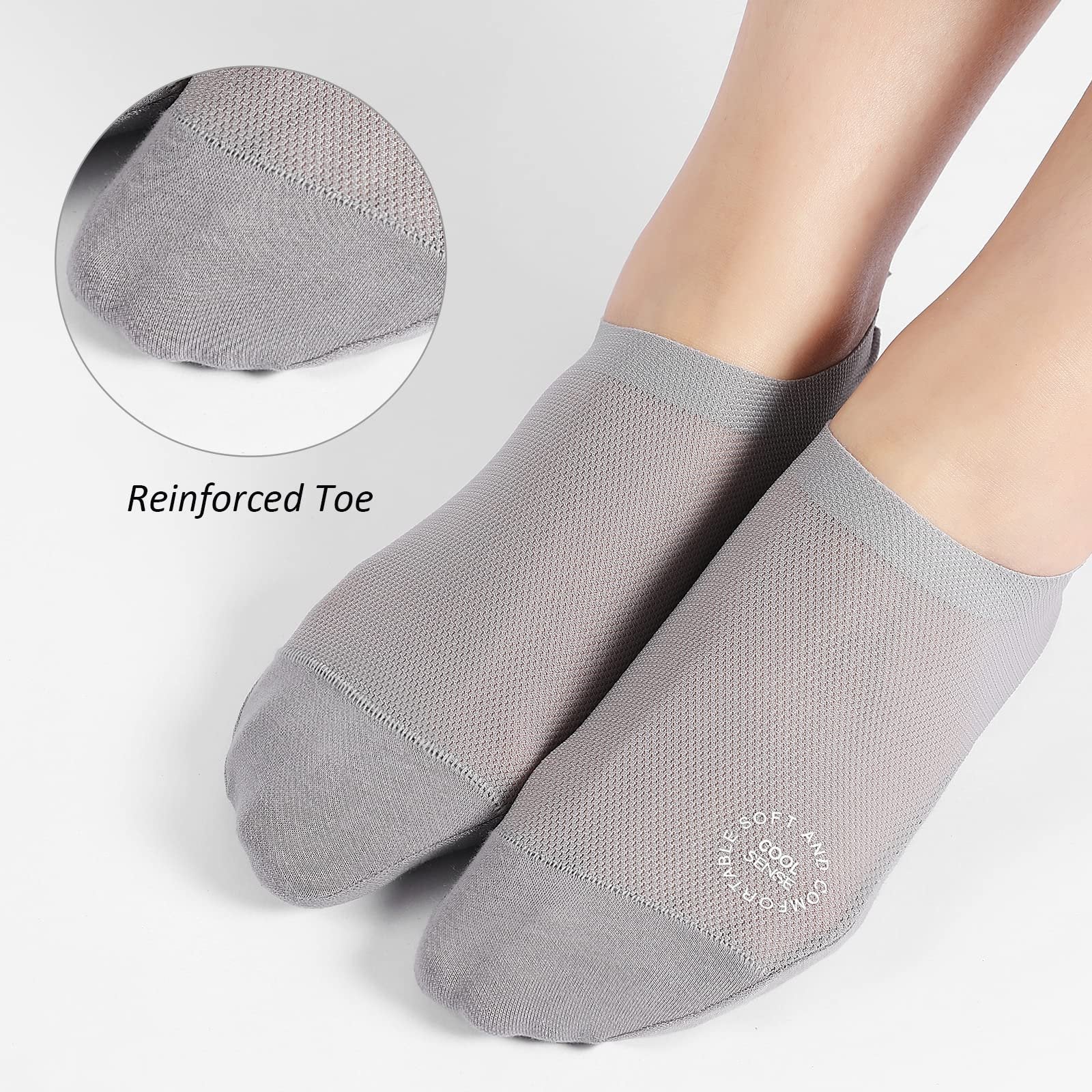 3-Pair Invisible Grip Socks Pack Breathable | Low-Cut | Anti-Slip | Sweat-Absorbing