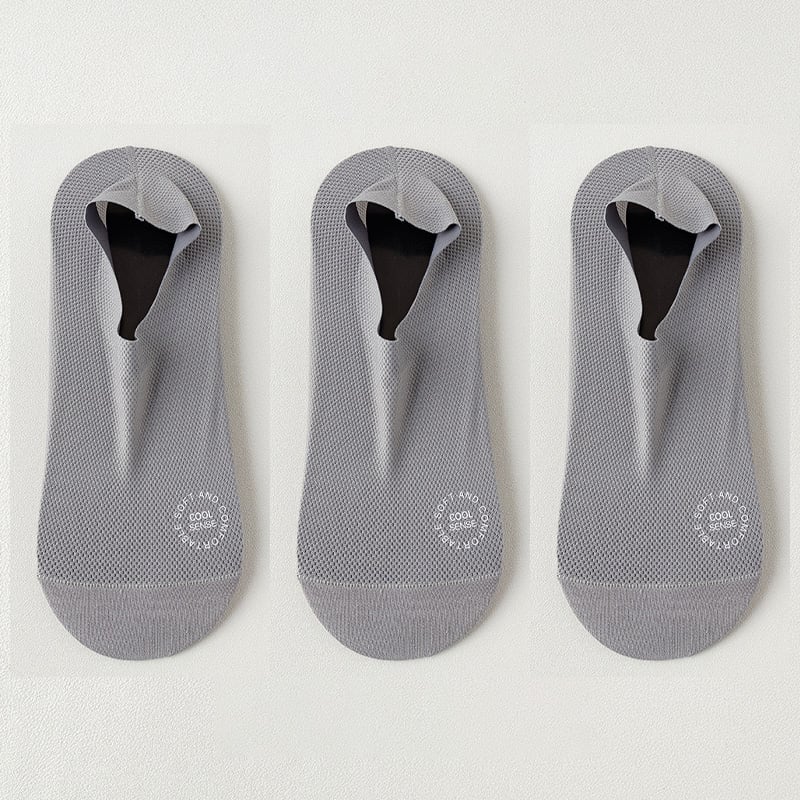 3-Pair Invisible Grip Socks Pack Breathable | Low-Cut | Anti-Slip | Sweat-Absorbing