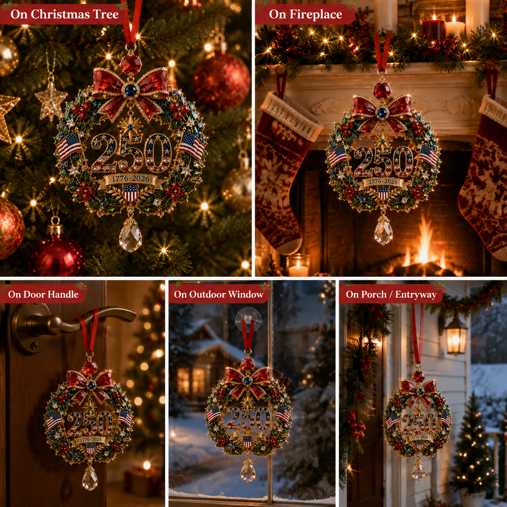 Crystal Christmas Wreath Christmas Tree Ornament