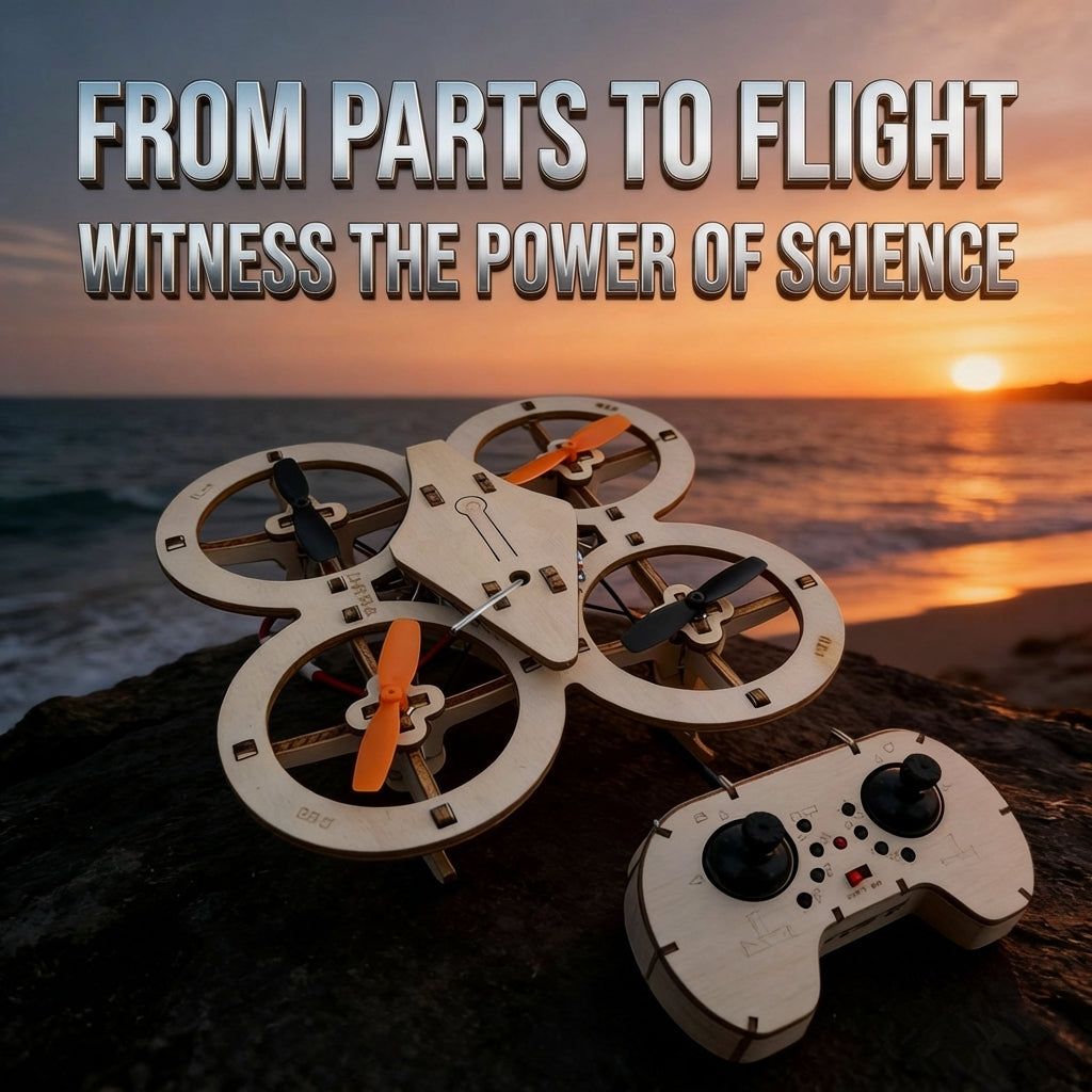 DIY Wooden Remote Control Drone Kit – Build & Fly Your Own Quadcopter