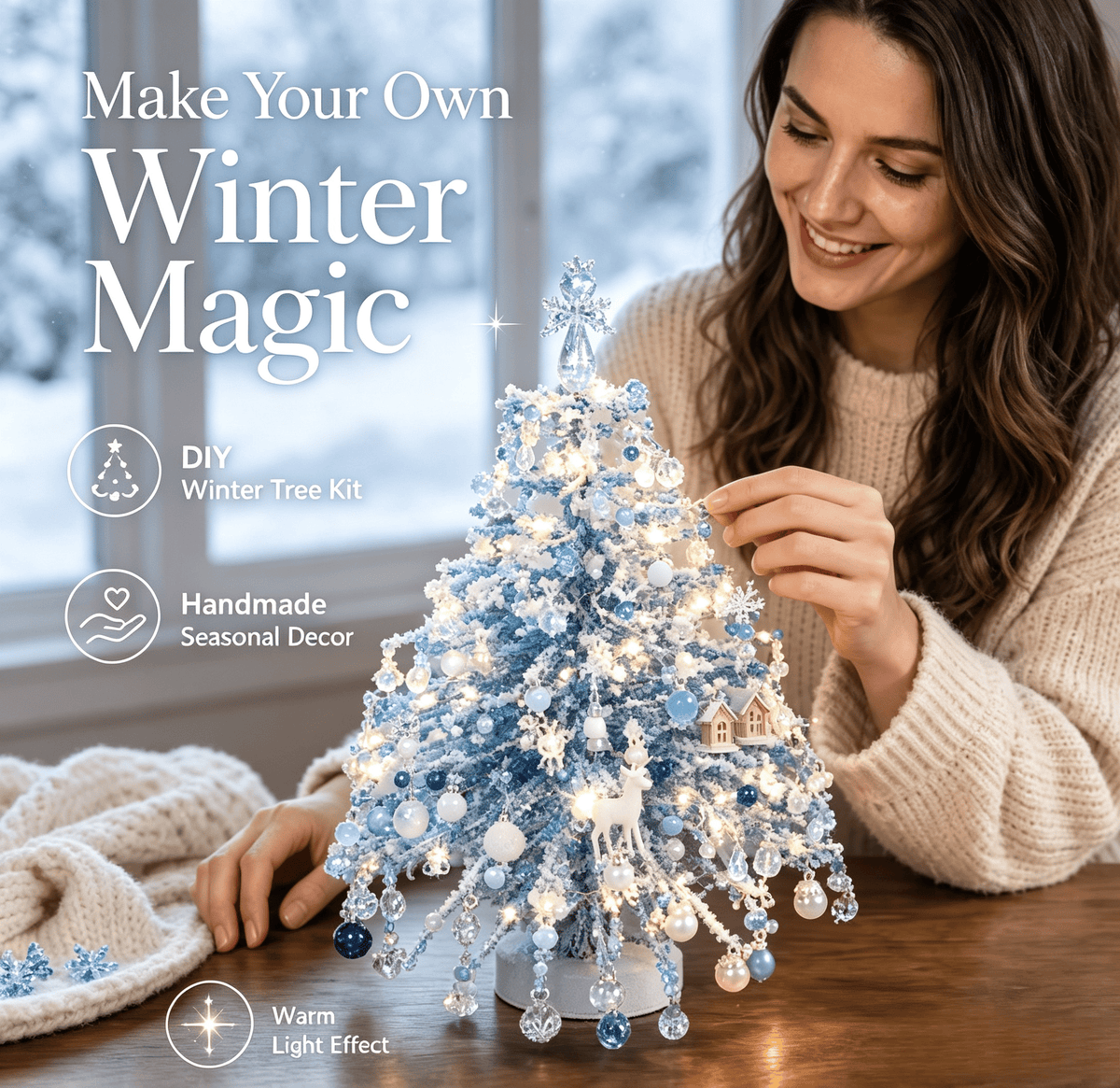 HOT SALE 49% OFFDIY Beaded Christmas Tree Kit – Create Your Own Sparkling Holiday Decoration
