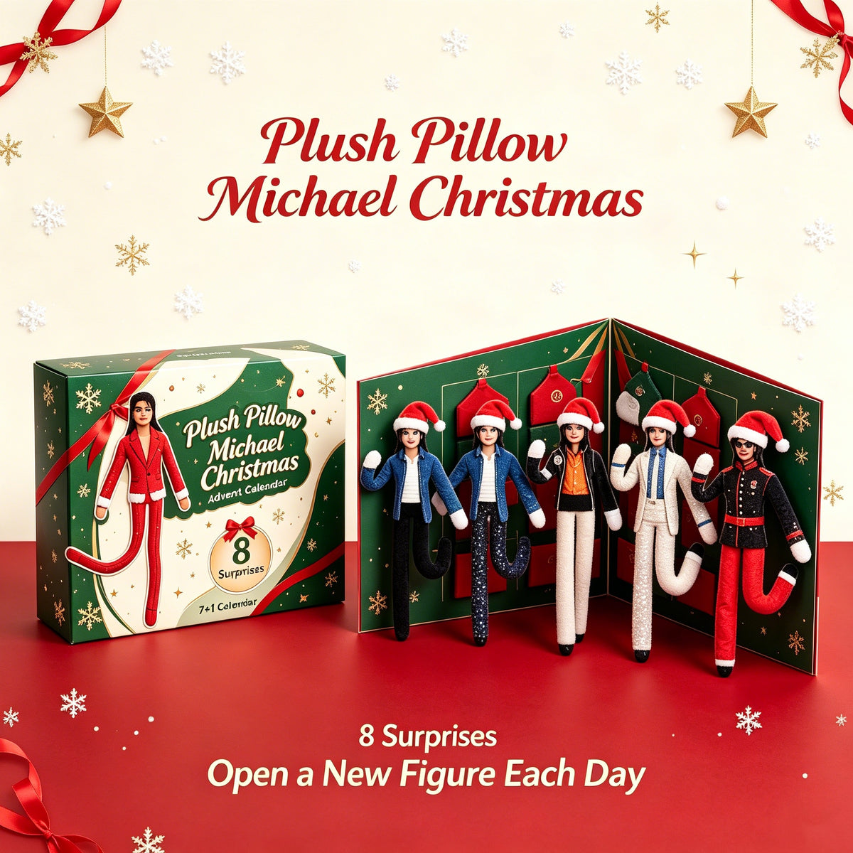 Christmas 3D Collectible Figure Advent Gift Box – 8 Surprise Figures