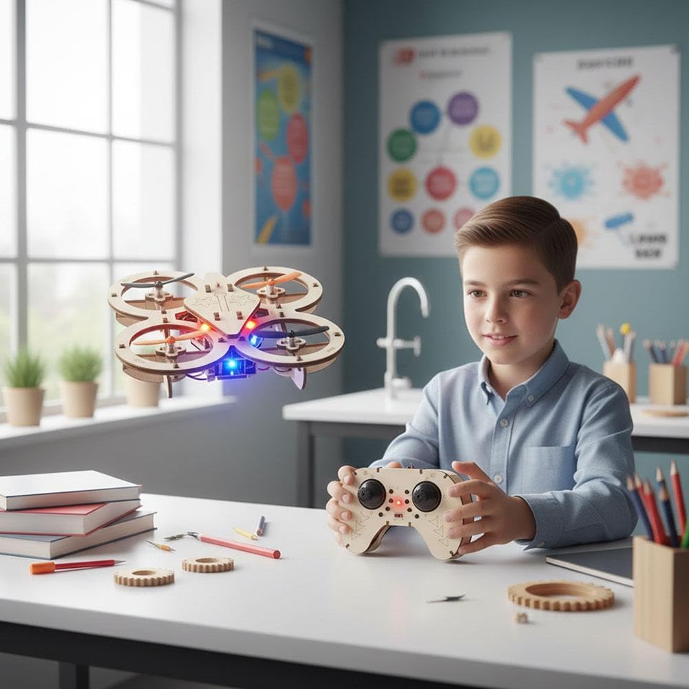 DIY Wooden Remote Control Drone Kit – Build & Fly Your Own Quadcopter
