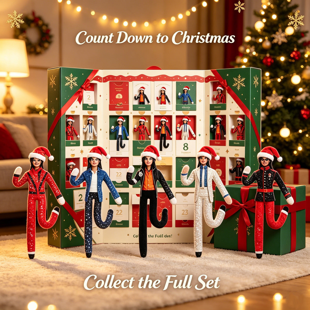 Christmas 3D Collectible Figure Advent Gift Box – 8 Surprise Figures