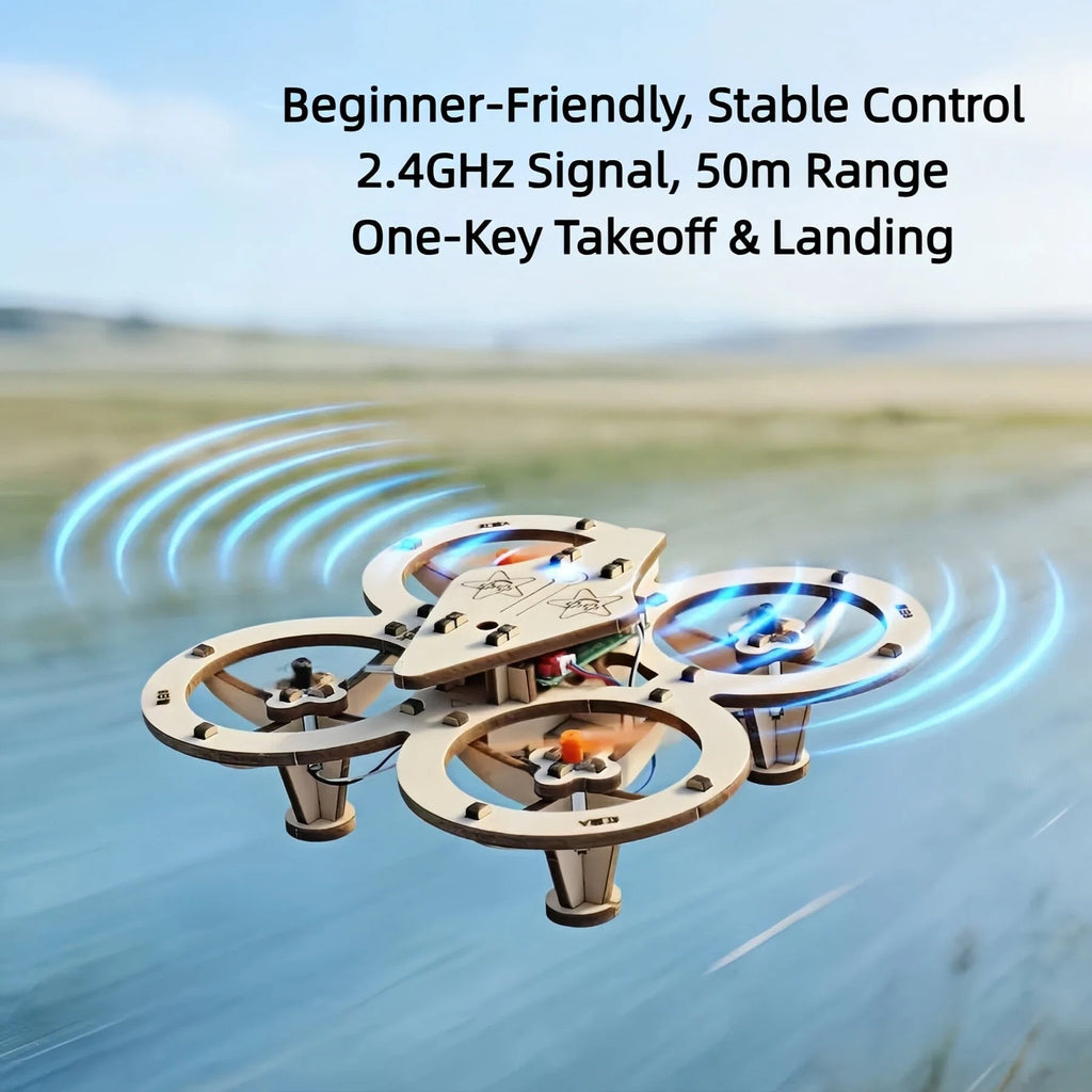 DIY Wooden Remote Control Drone Kit – Build & Fly Your Own Quadcopter