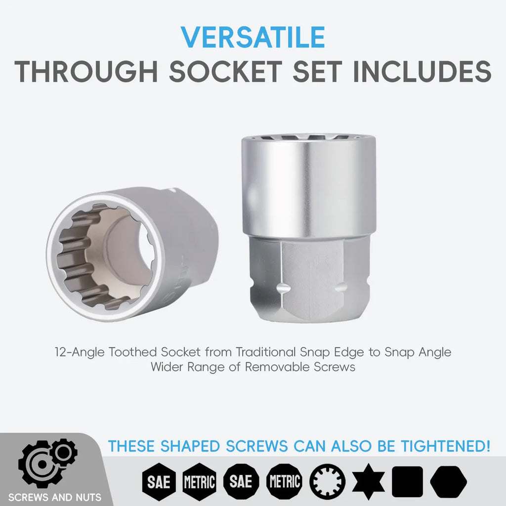 17PCS Pass Through Socket Set