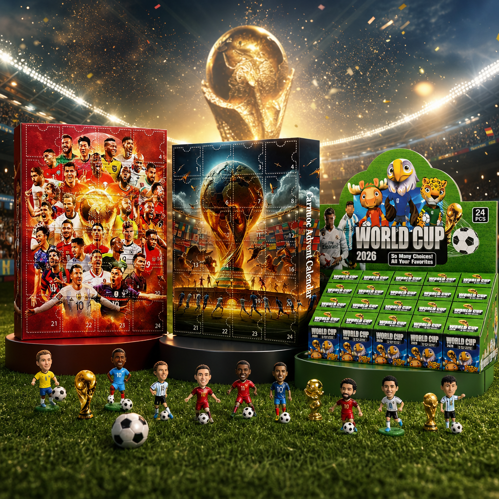 Soccer Tournament Advent Calendar Blind Box with 24 Collectible Surprises