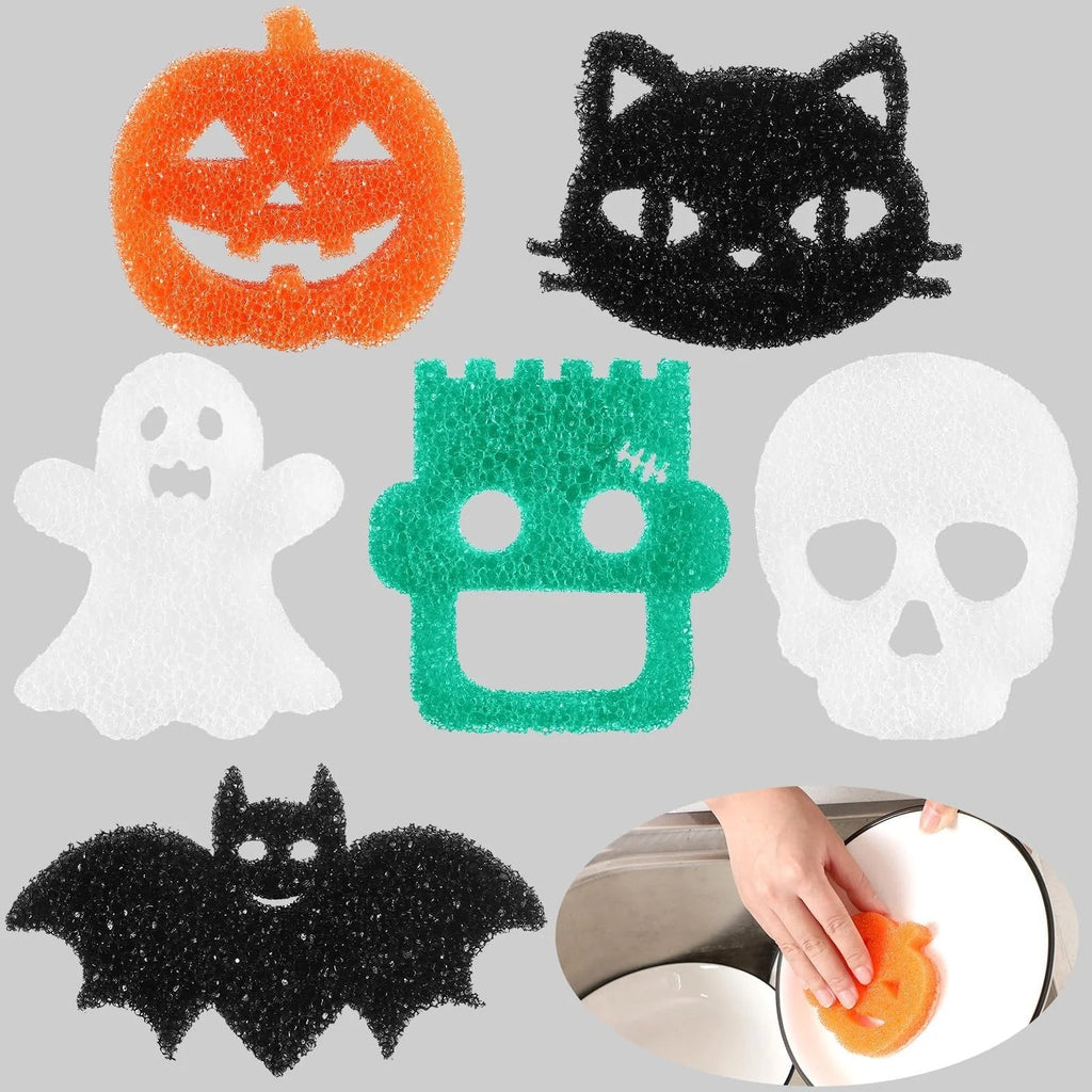 6 Pcs Halloween Cleaning Sponges
