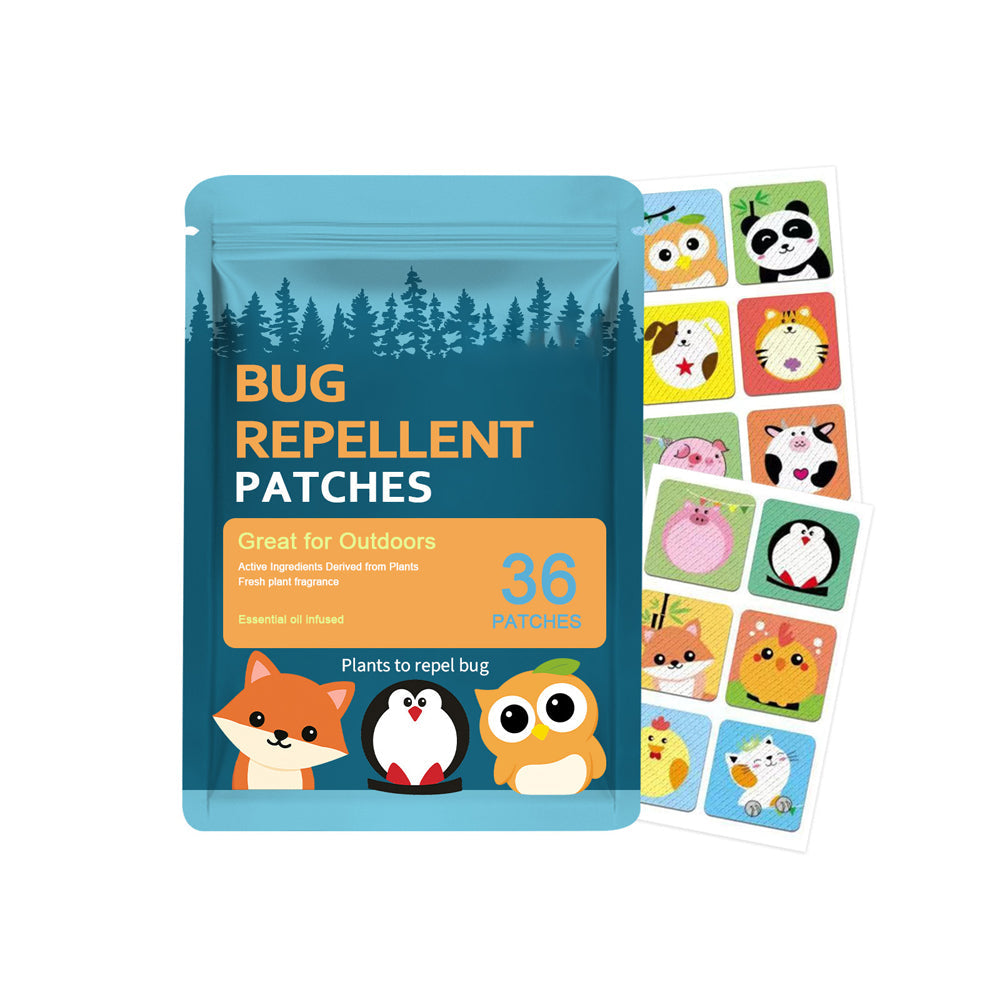 36 PCS Cute Cartoon Mosquito Repellent Stickers – Safe for Kids & Adults