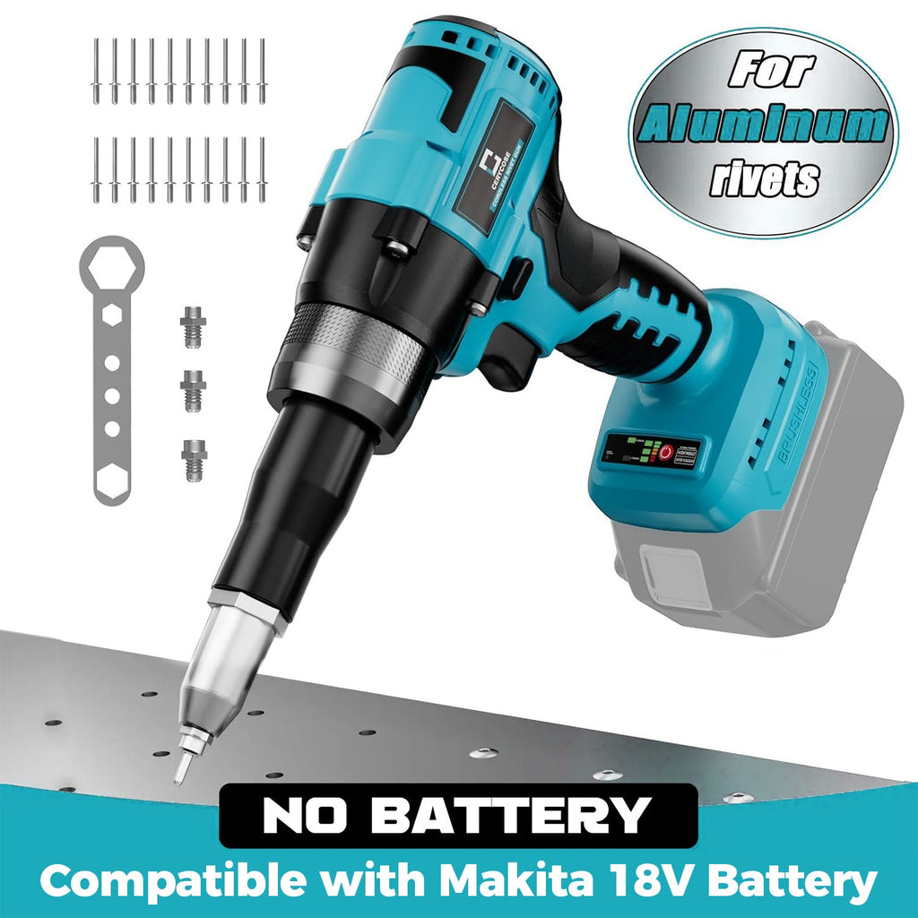 Cordless Electric Pop Rivet Gun Compatible with Milwaukee/Makita/Dewalt Battery