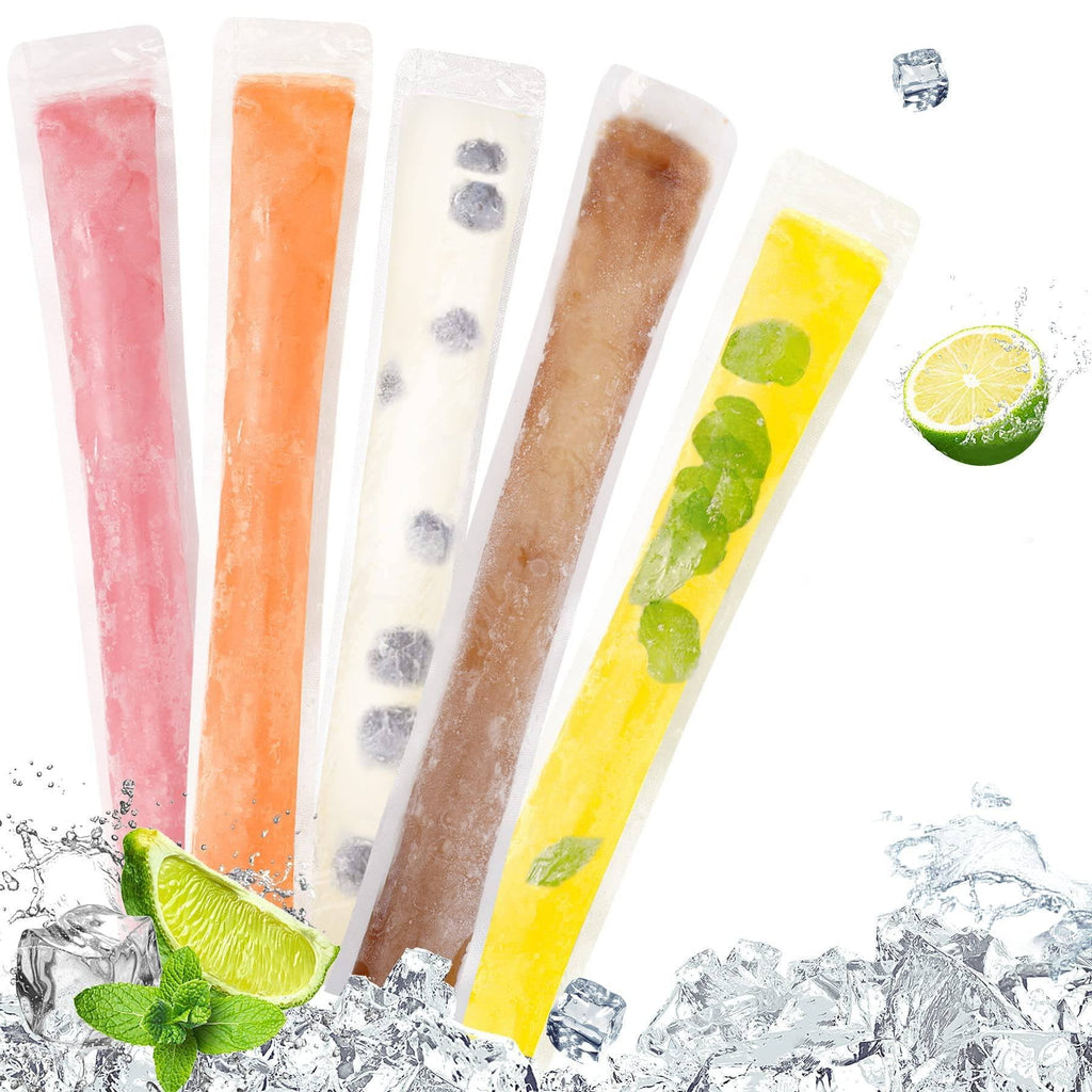 100 PCS Food-Grade Disposable Ice Popsicle Bags