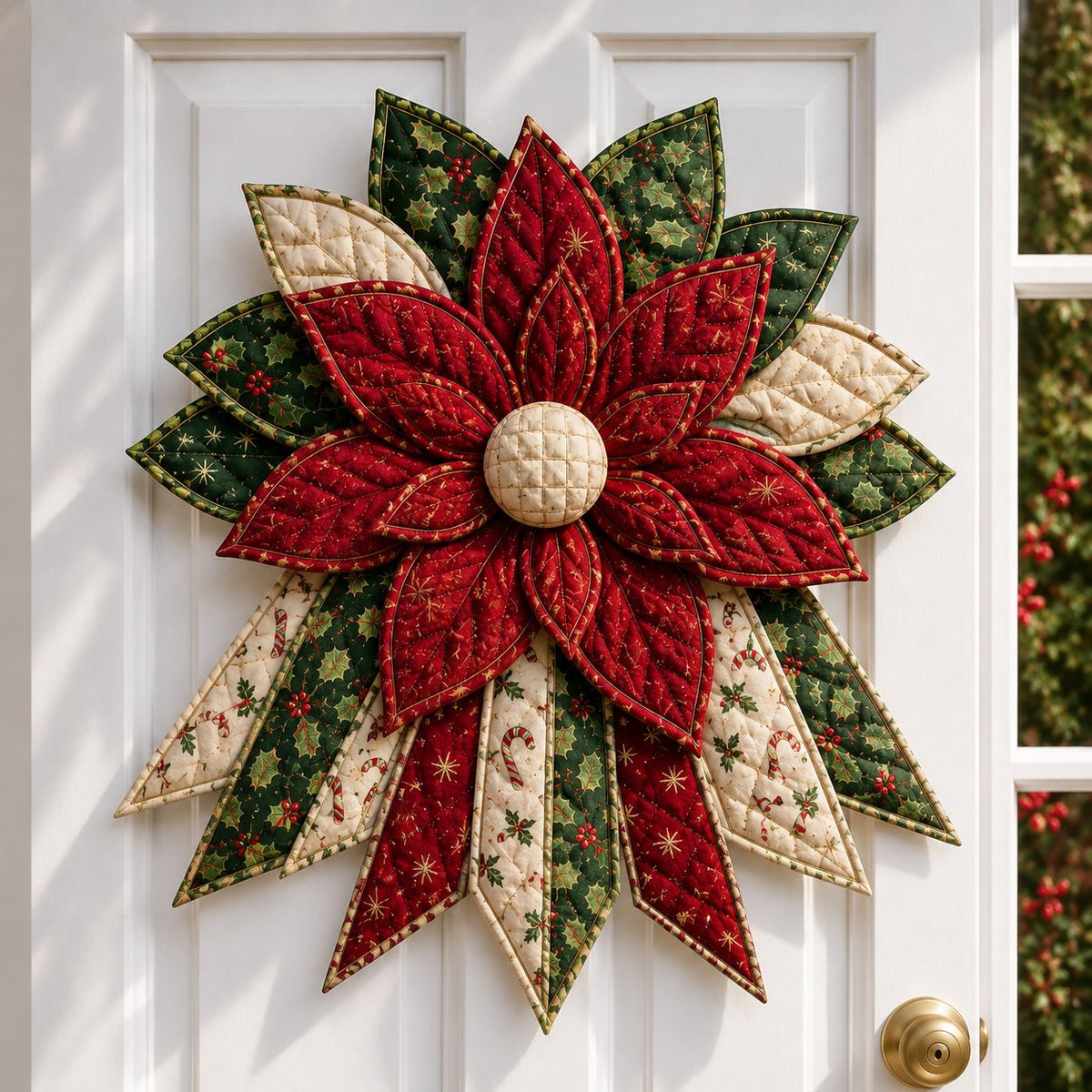 Holiday Celebration 50% OFF  – Festive Quilted Christmas Door Hanging DIY Sewing Kit