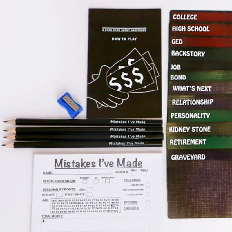 A Game About Adulthood – Darkly Humorous Party Card Game for Adults, Life Simulation, Wealth Building, Retirement & Graveyard Revenge