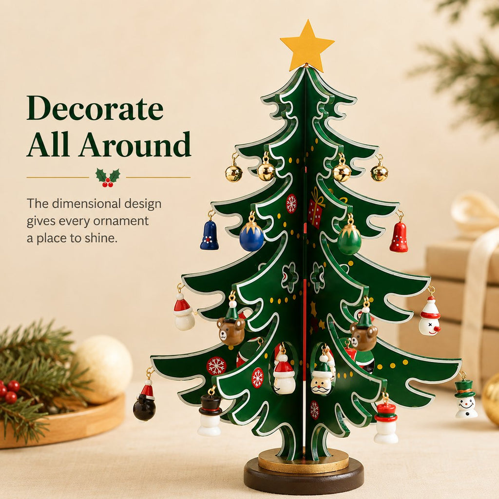 24-Day Wooden Christmas Tree Advent Calendar