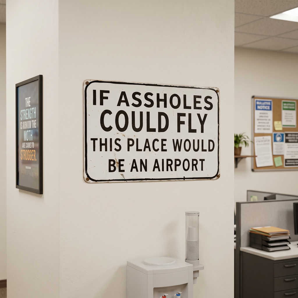 Funny "If Assholes Could Fly" Vintage Metal Sign – Hilarious Man Cave Wall Decor