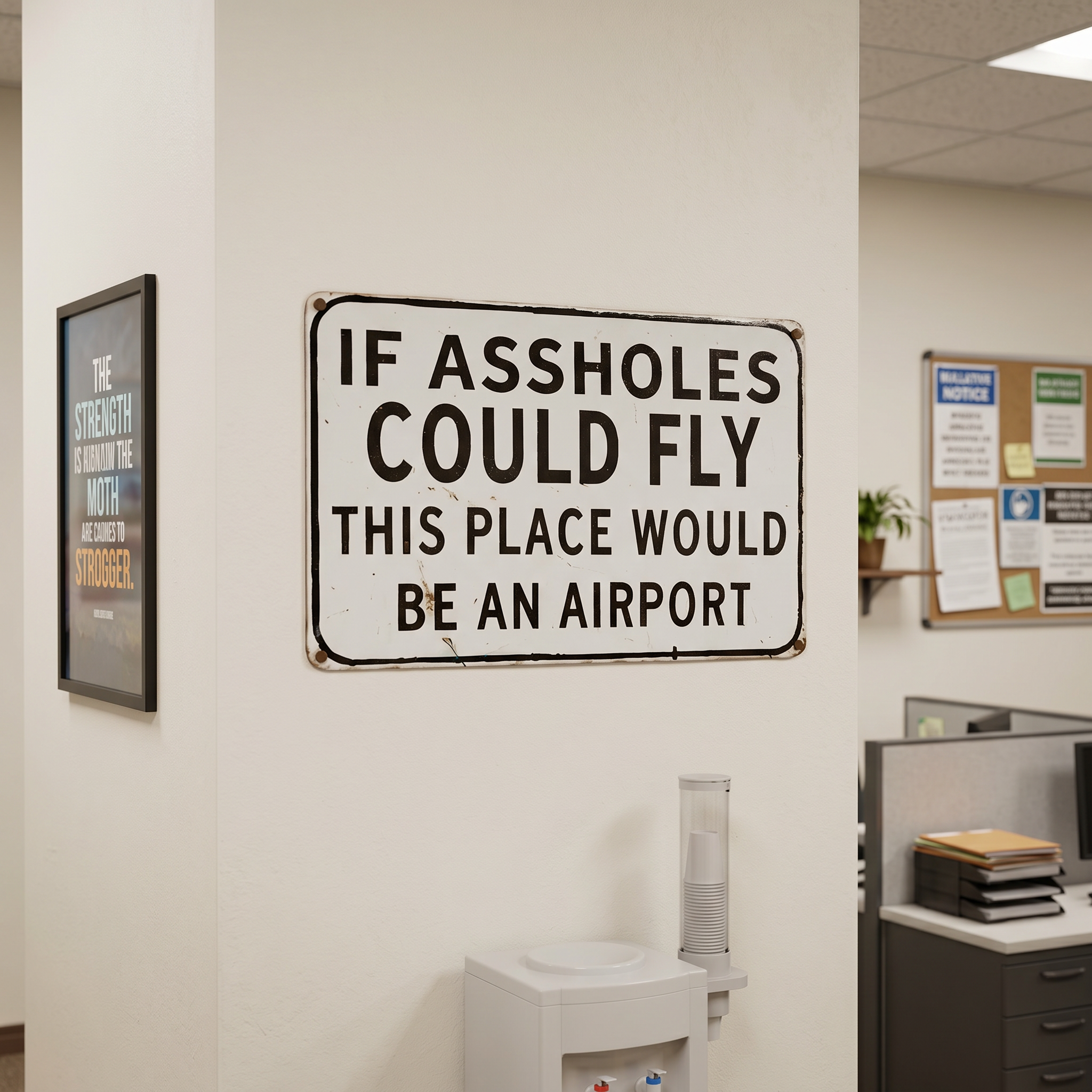 Funny "If Assholes Could Fly" Vintage Metal Sign – Hilarious Man Cave Wall Decor
