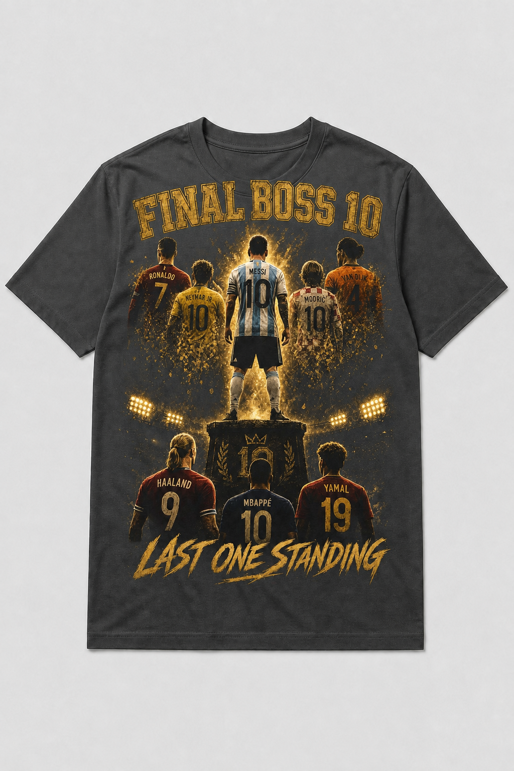 Final Boss 10 Football Legends Graphic Tee - Last One Standing Premium Streetwear Shirt