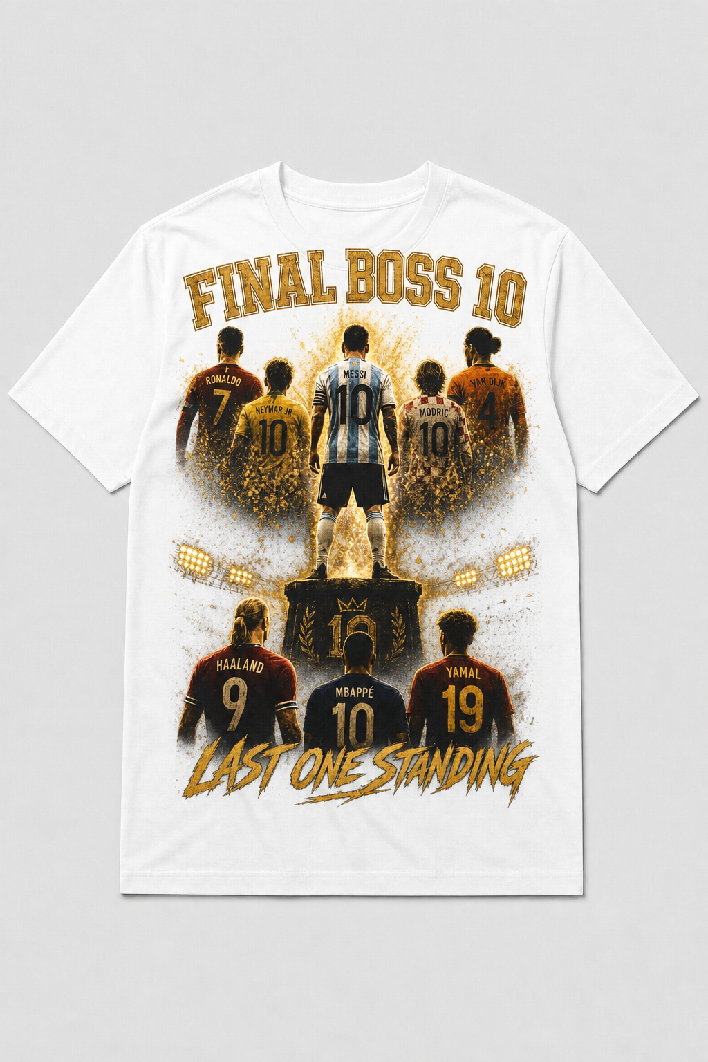 Final Boss 10 Football Legends Graphic Tee - Last One Standing Premium Streetwear Shirt