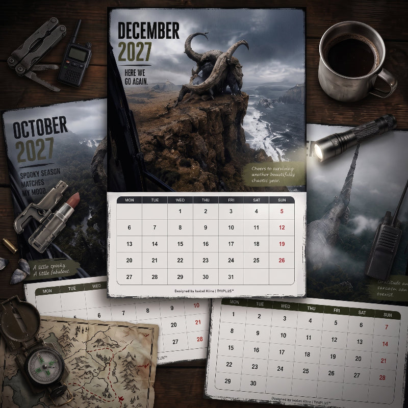 Beyond Nature 2027 Wall Calendar – Strange & Ancient Creatures | A4 Fantasy Wildlife Calendar