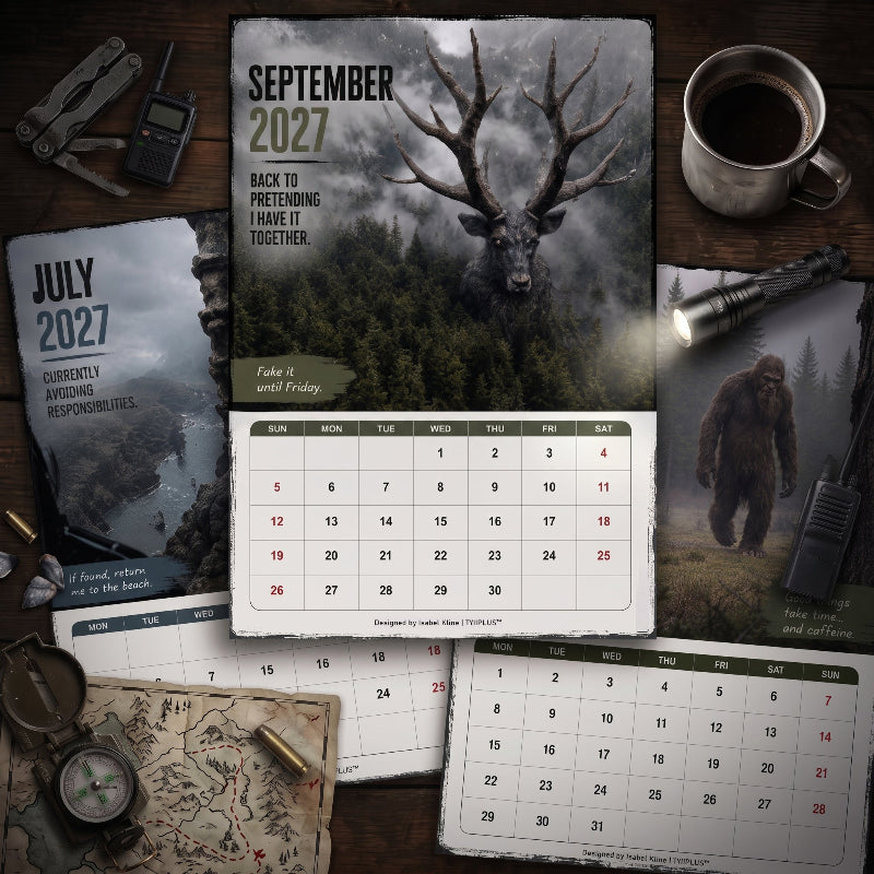 Beyond Nature 2027 Wall Calendar – Strange & Ancient Creatures | A4 Fantasy Wildlife Calendar