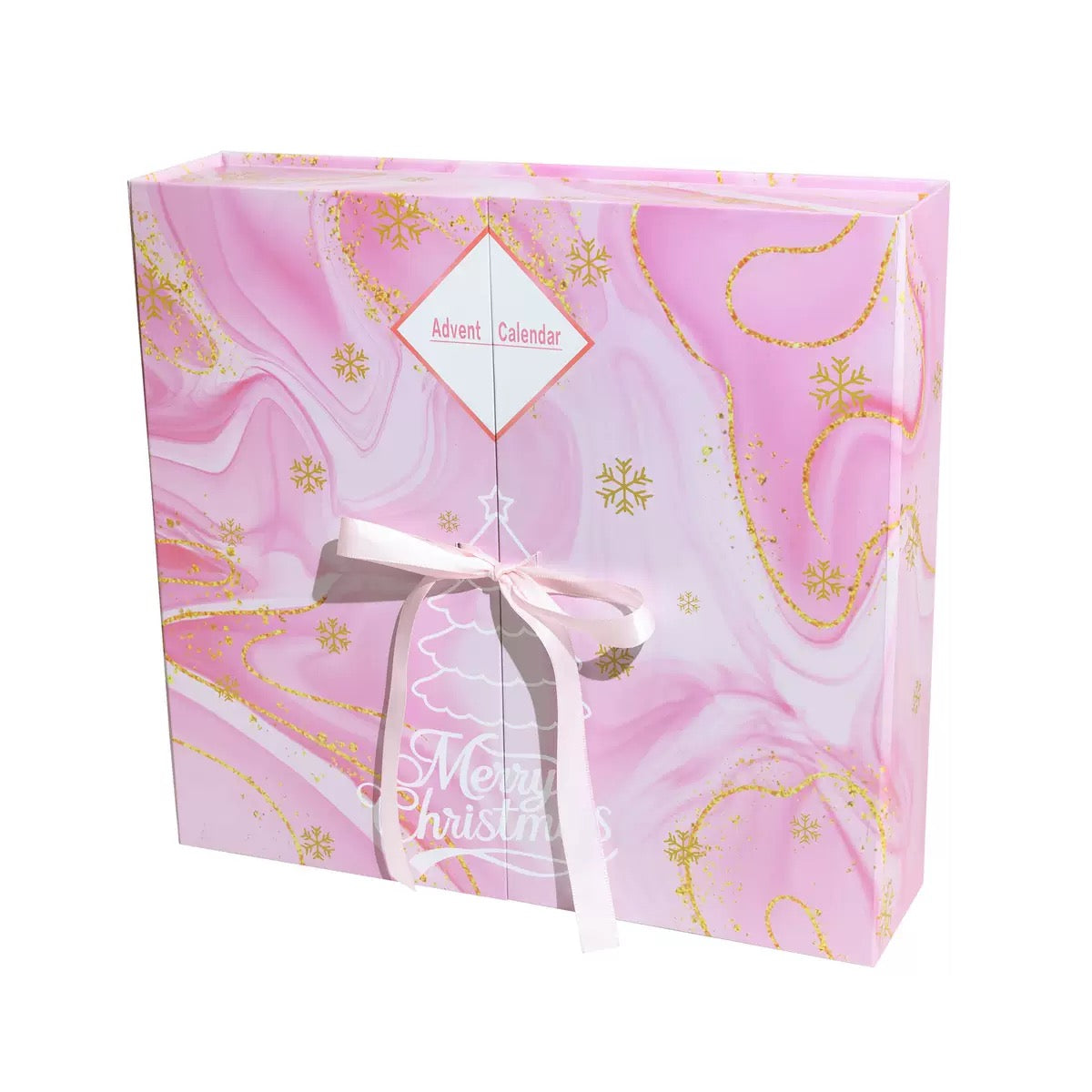 24-Day DIY Advent Calendar Gift Box – Empty Christmas Countdown Box with 24 Compartments