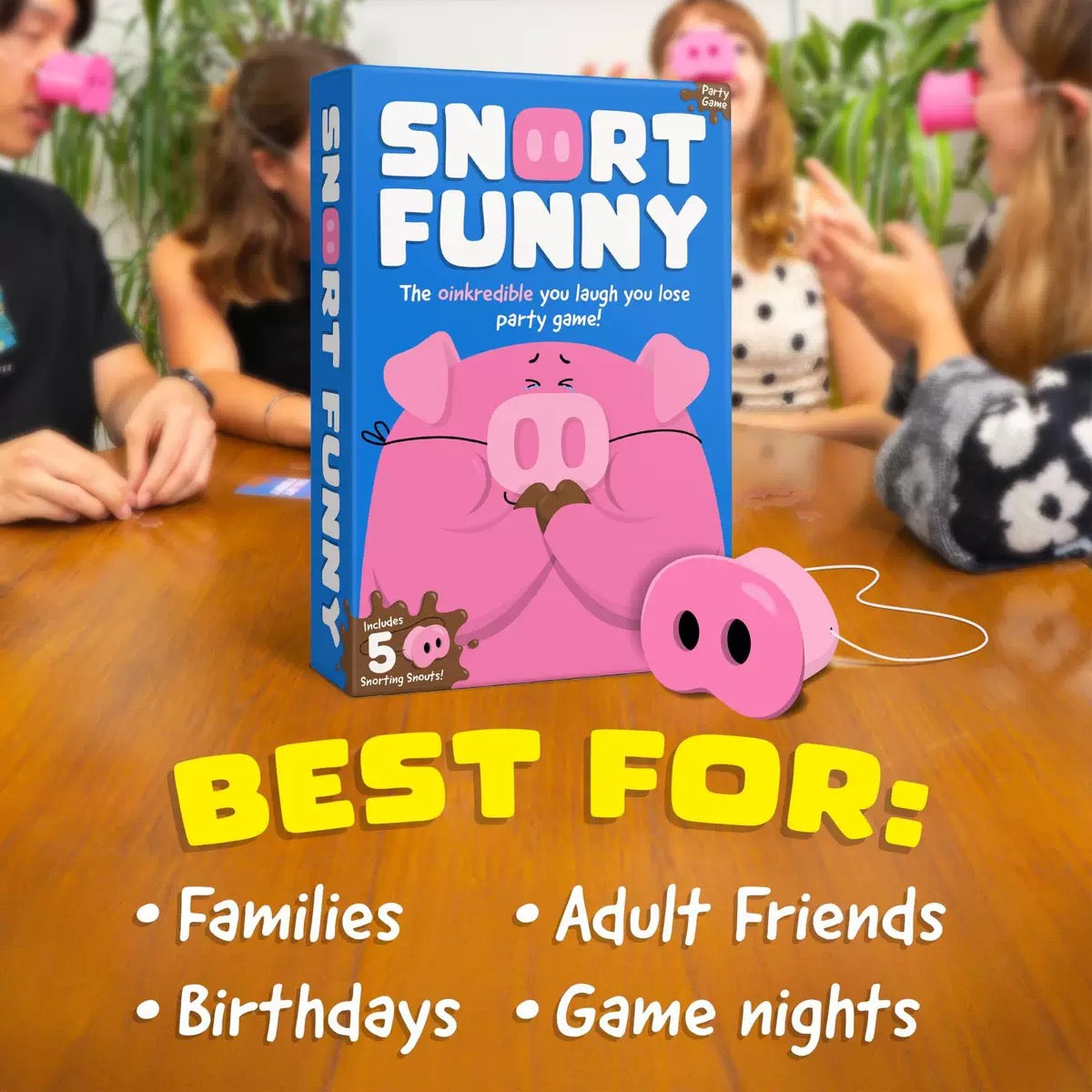Snort Funny Party Game – The Laugh-You-Lose Game for Family and Friends