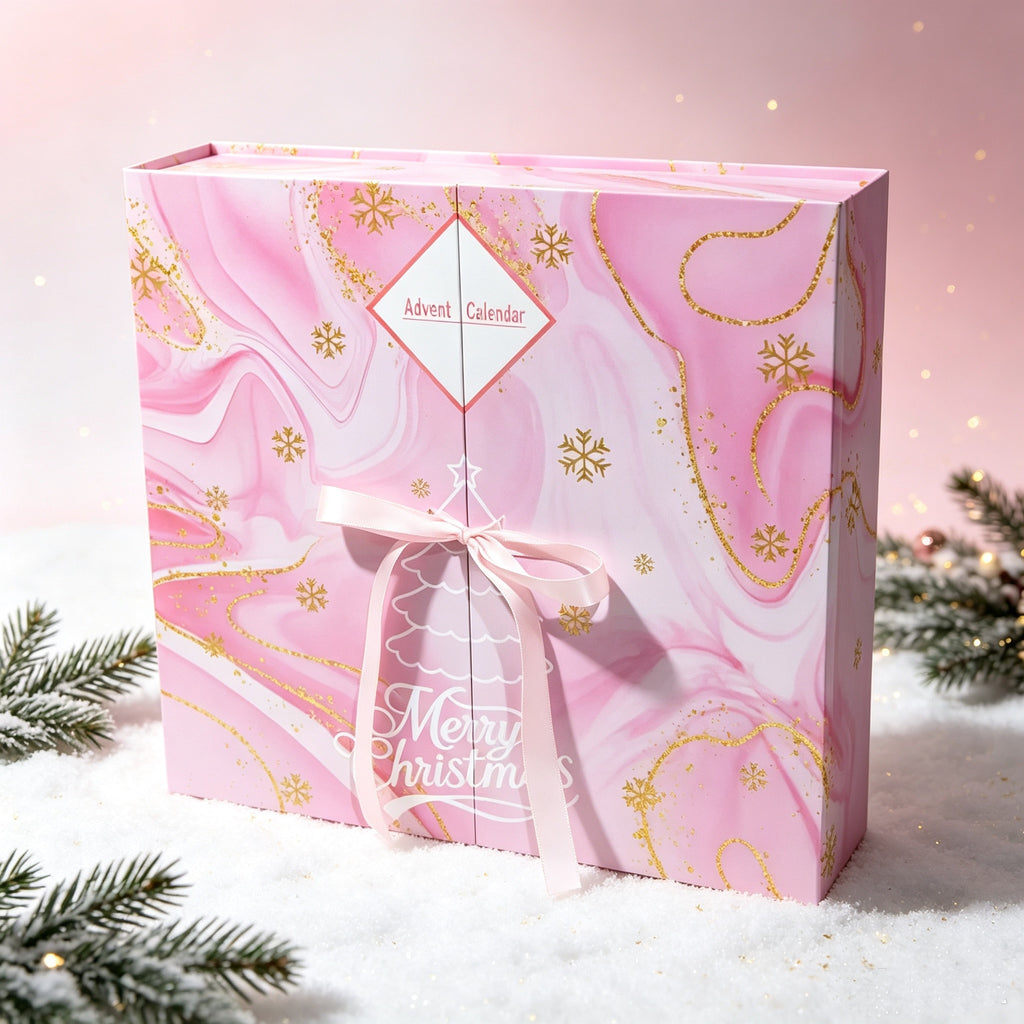 24-Day DIY Advent Calendar Gift Box – Empty Christmas Countdown Box with 24 Compartments