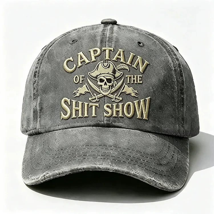 Captain Of The Shit Show Embroidery Adjustable Cap