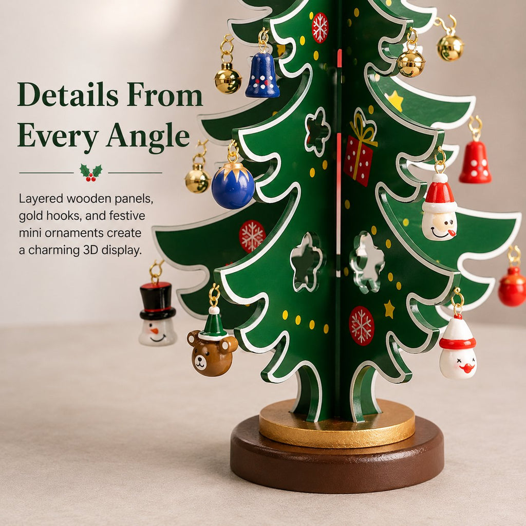 24-Day Wooden Christmas Tree Advent Calendar