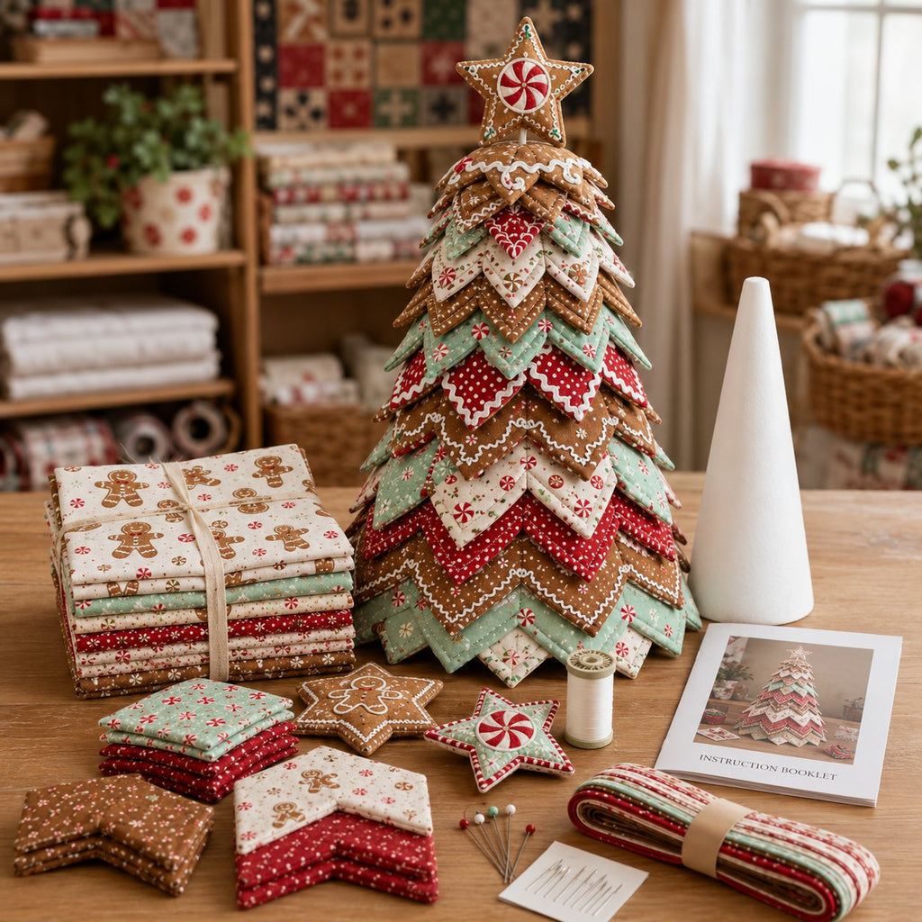 LAST DAY 69% OFF DIY Quilted Santa Christmas Tree Kit – Handmade Holiday Craft & Festive Tabletop Decor