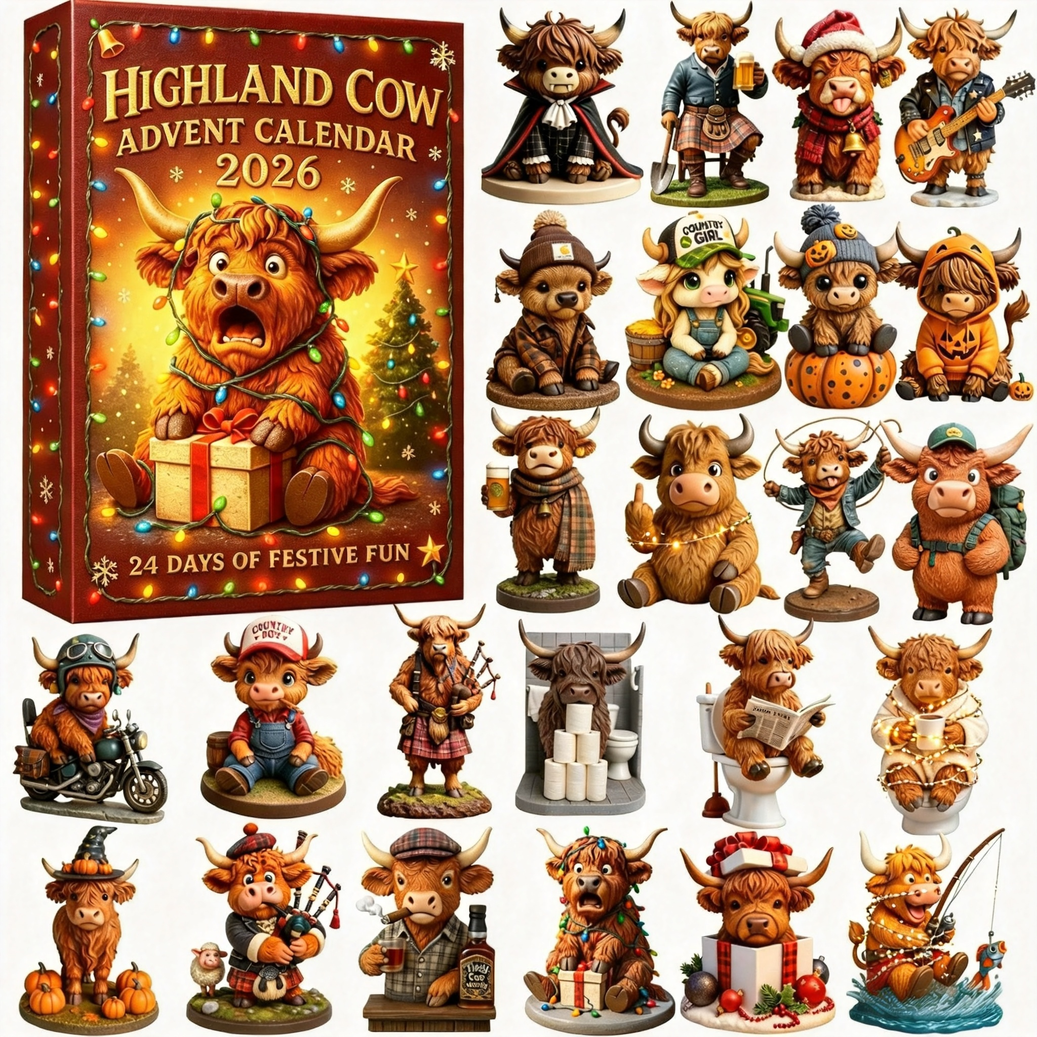Highland Cow Advent Calendar 2026